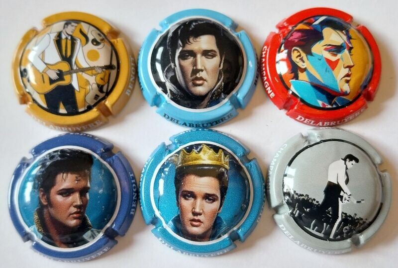 6 BELLES CAPSULES CHAMPAGNE DELABRUYERE BENOIT ELVIS 2023 REF N°30 a 30e NEWS
