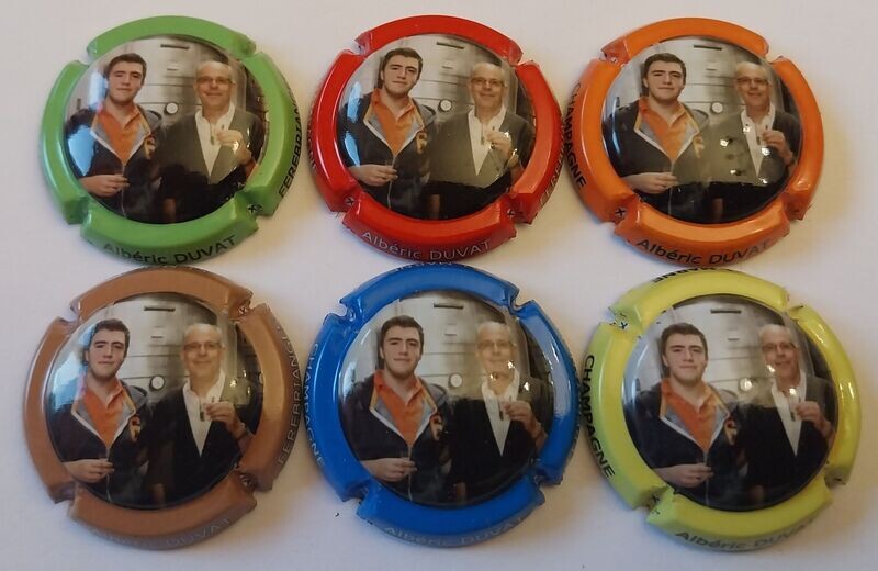 6 BEELES CAPSULES CHAMPAGNE ALBERIC DUVAT RÉF N°48 a 48e NEWS