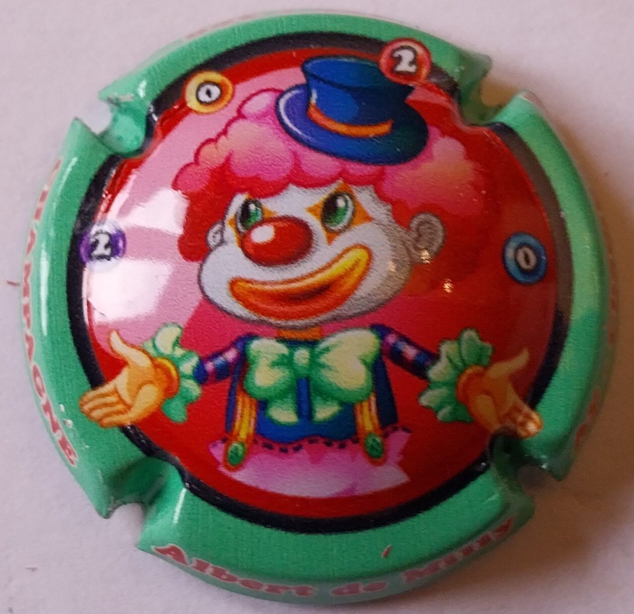 BELLE CAPSULE CHAMPAGNE ALBERT DE MILLY CLOWN 360EX REF N°63e NEWS