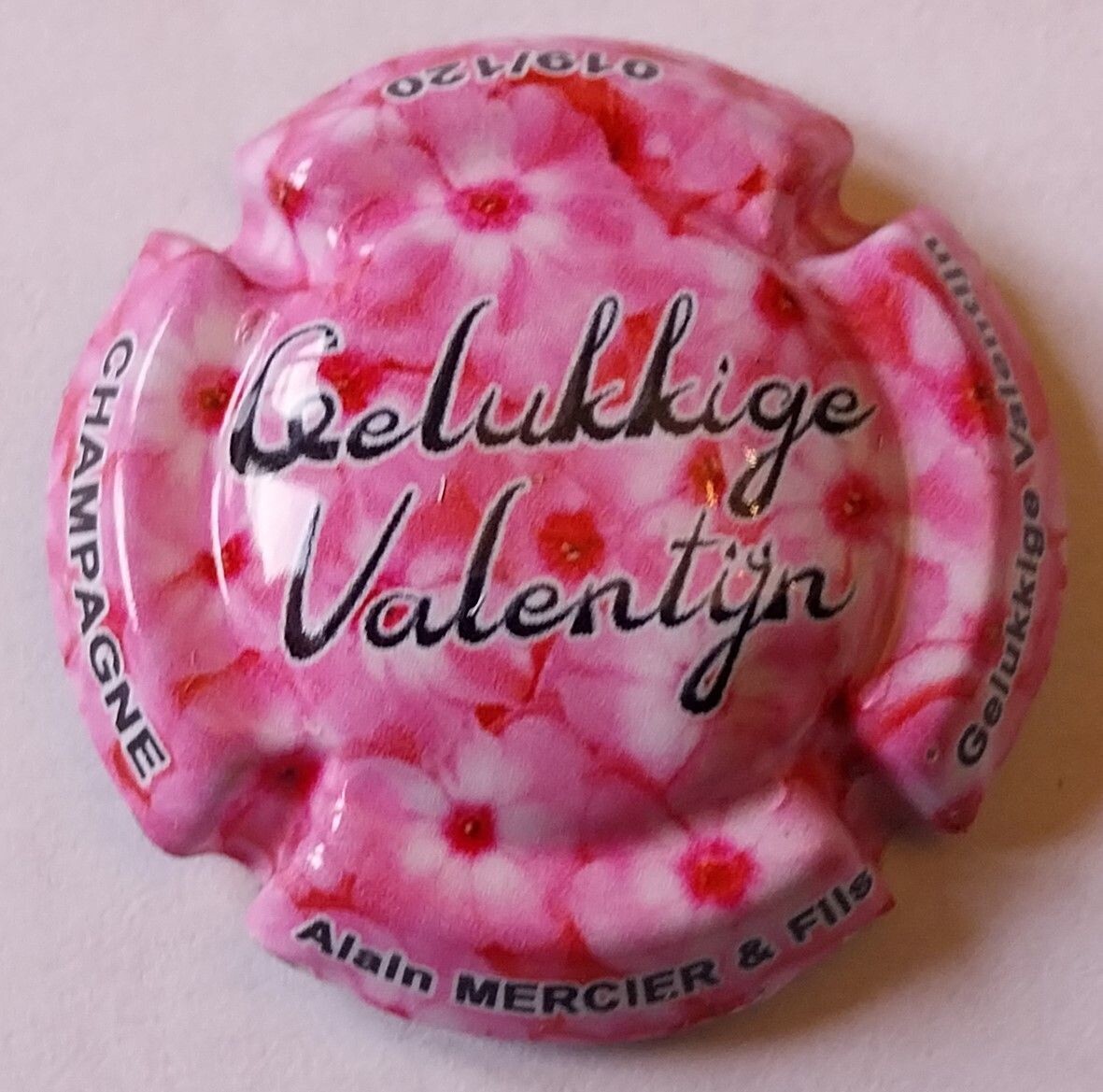 BELLE CAPSULE CHAMPAGNE MERCIER ALAIN QUART SAINT VALENTIN REF N°26a NEWS