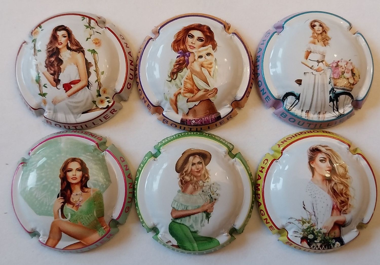 6 BELLES CAPSULES CHAMPAGNE BOUTILLIER GUINAND LES FEMMES 2024 REF N°13 a 13e NEWS