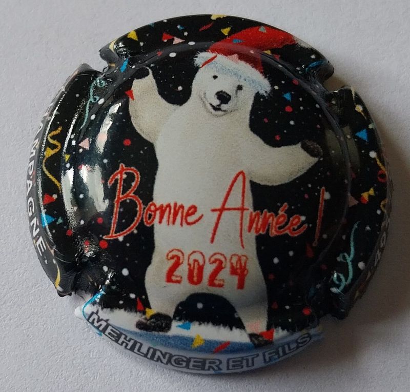 BELLE CAPSULE CHAMPAGNE MEHLINGER ET FILS BONNE ANNEE 2024 600EX REF N°30 NEWS