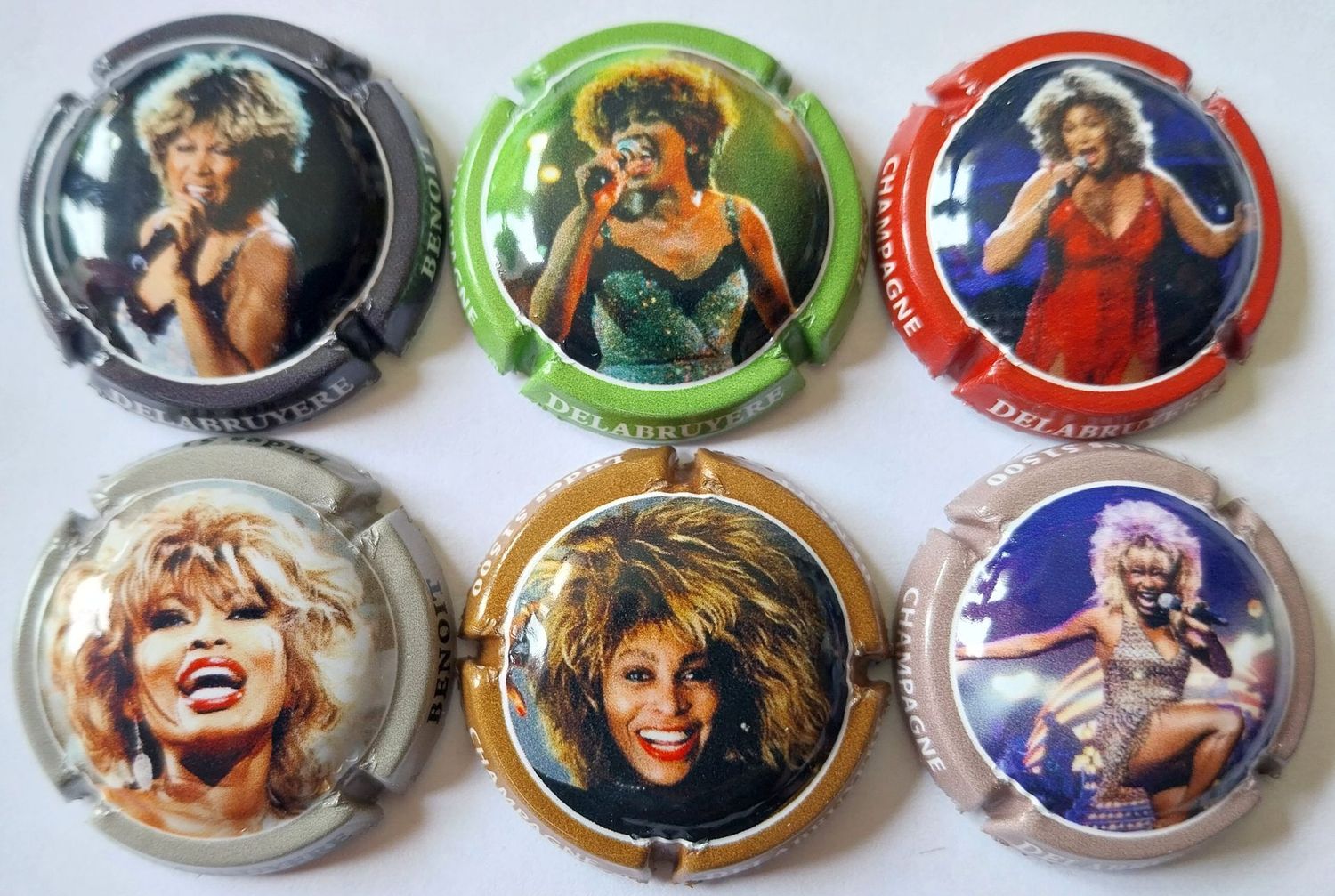 6 BELLES CAPSULES CHAMPAGNE DELABRUYERE BENOIT TINA TURNER 2024 REF N°31 a 31e NEWS