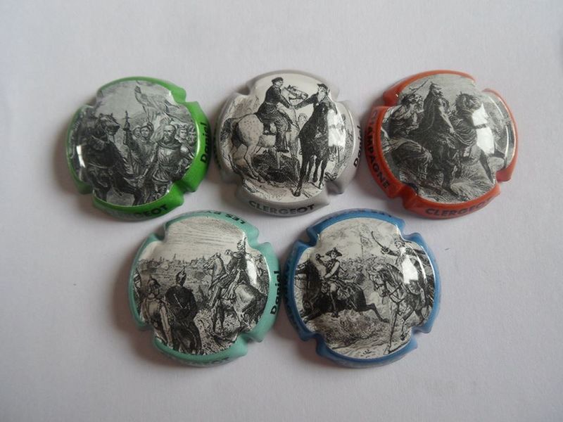 5 BELLES CAPSULES CHAMPAGNE CLERGEOT DANIEL CUVEE NAPOLEON REF N°31 a 31d NEWS