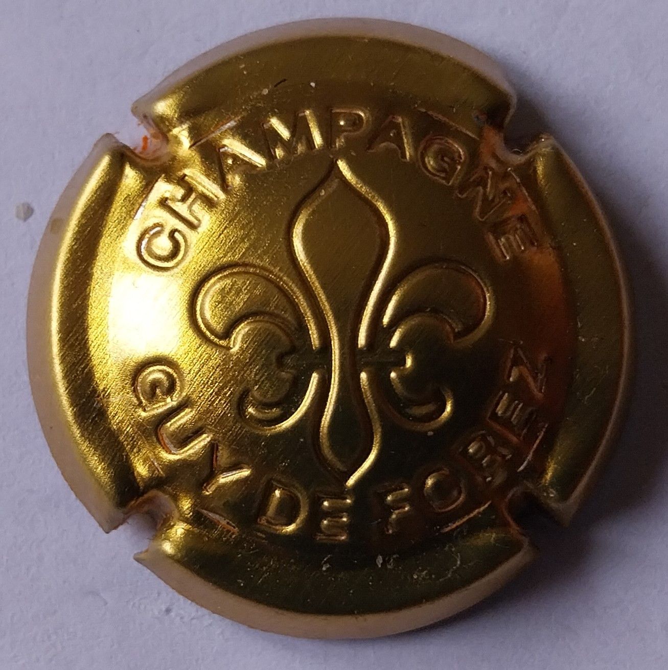 BELLE CAPSULE CHAMPAGNE GUY DE FOREZ ESTAMPE RÉF N°19 NEWS
