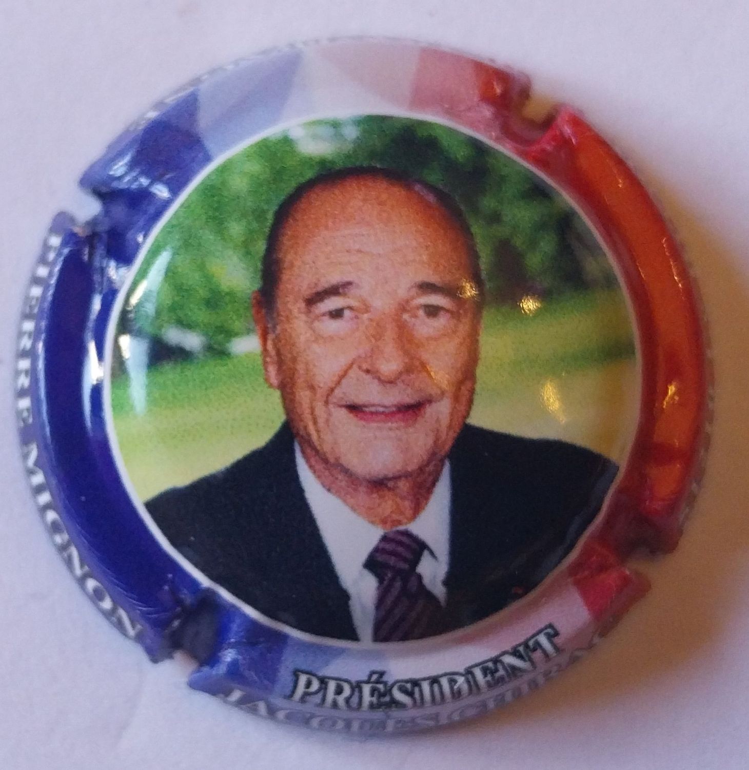 BELLE CAPSULE CHAMPAGNE PIERRE MIGNON JACQUES CHIRAC REF N°285 NEWS