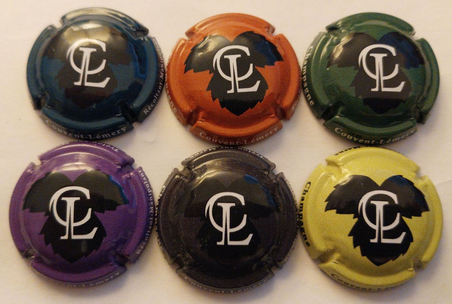 6 BELLES CAPSULES CHAMPAGNE COUVENT LEMERY 2024 REF N°2f a 2k NEWS
