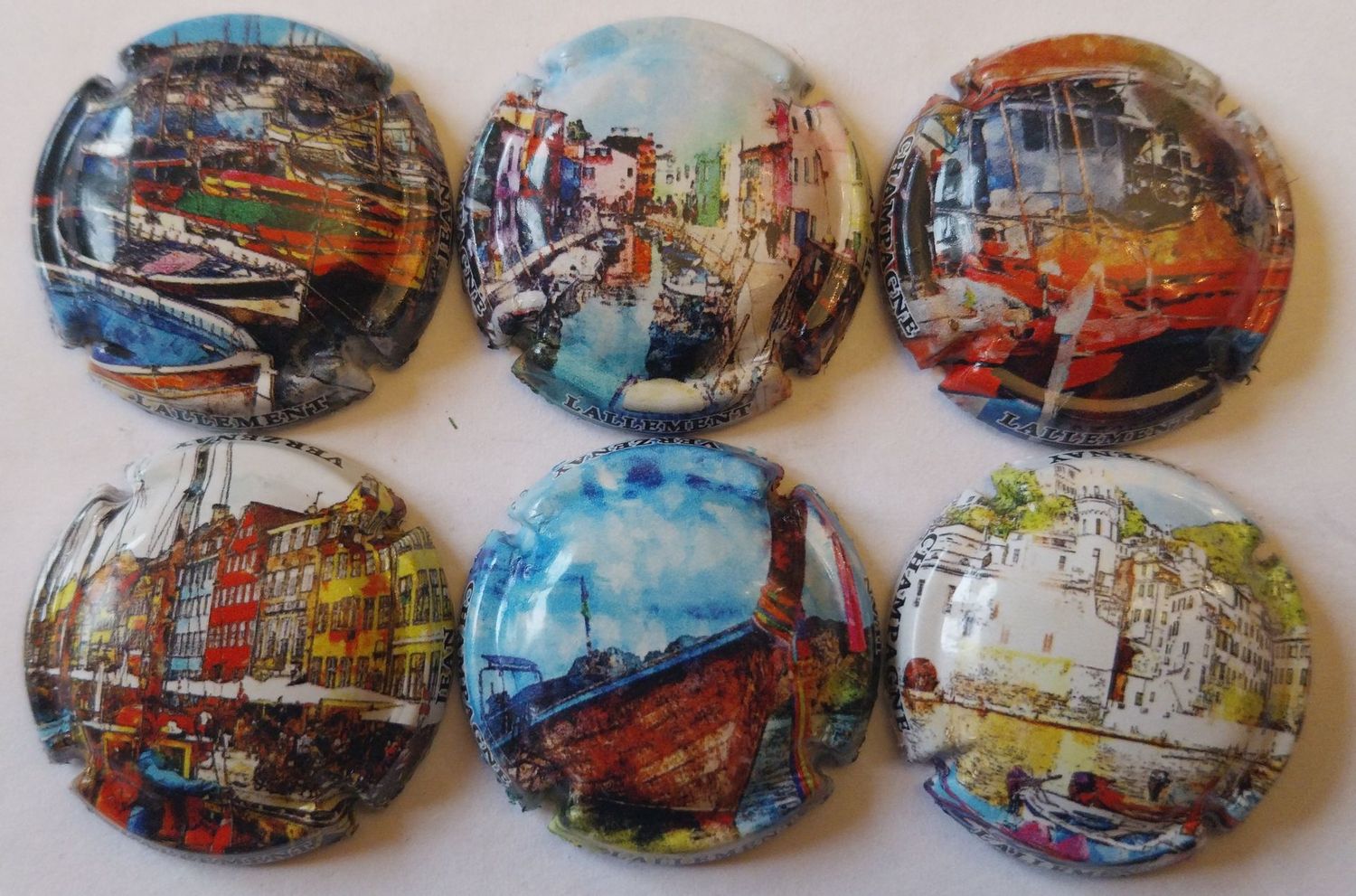 6 BELLES CAPSULES CHAMPAGNE LALLEMENT JEAN AQUARELLE BATEAUX 2024 NEWS