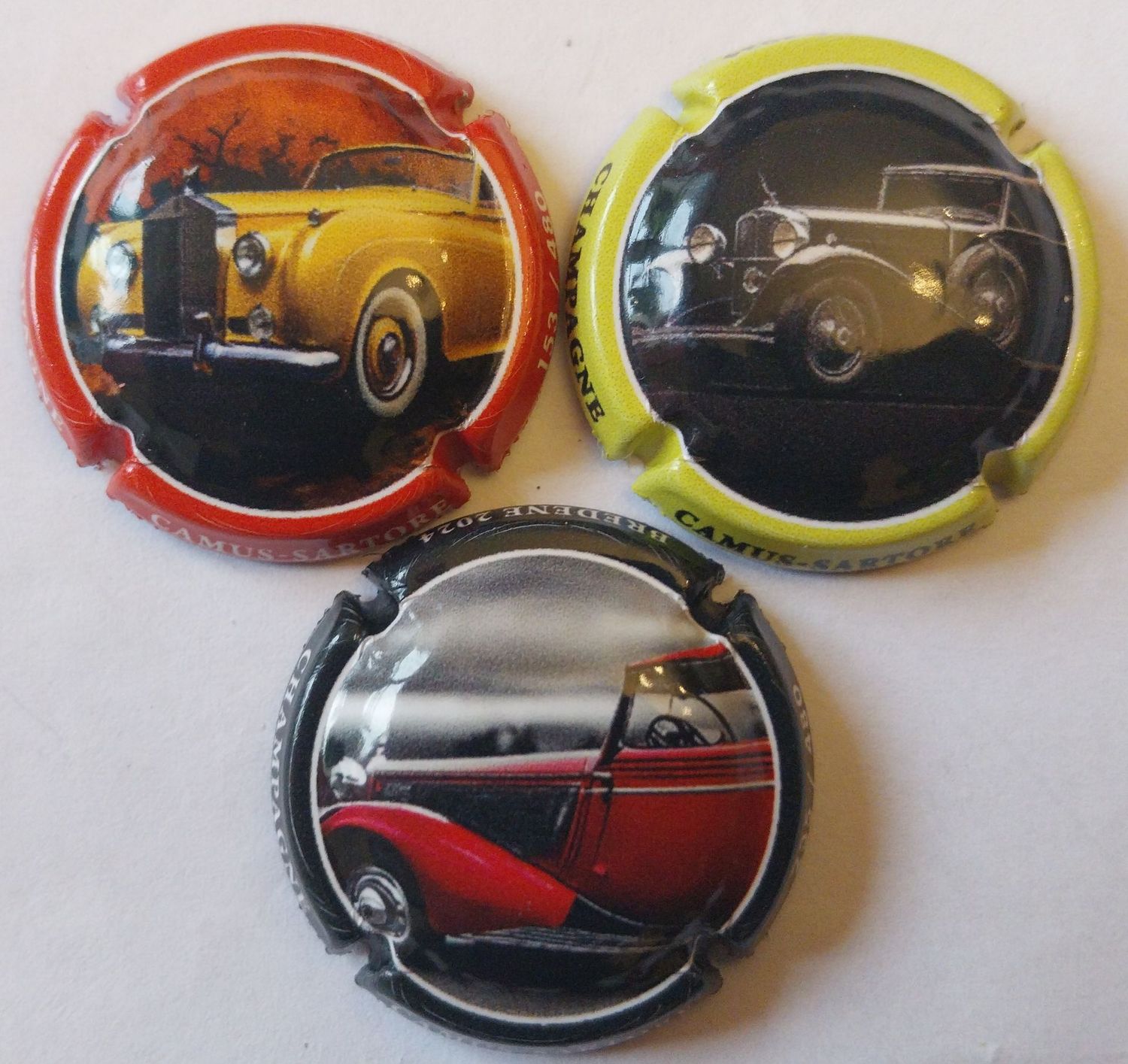 3 BELLES CAPSULES CHAMPAGNE CAMUS SARTORE 480EX VOITURES BREDENE 2024 NEWS