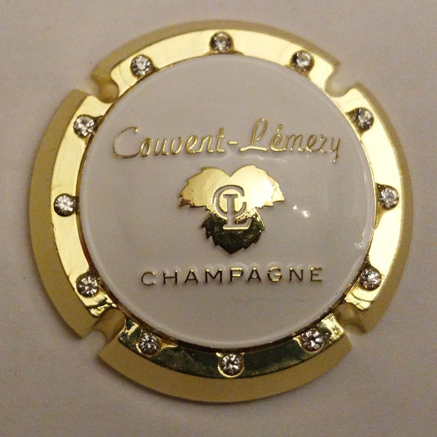 BELLE CAPSULE CHAMPAGNE BIJOU COUVENT LEMERY OR AVEC STRASS 120EX NEWS