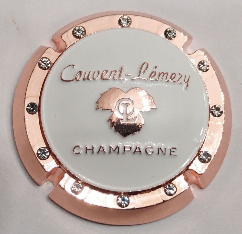 BELLE CAPSULE CHAMPAGNE BIJOU COUVENT LEMERY CONTOUR ROSE AVEC STRASS 120EX NEWS