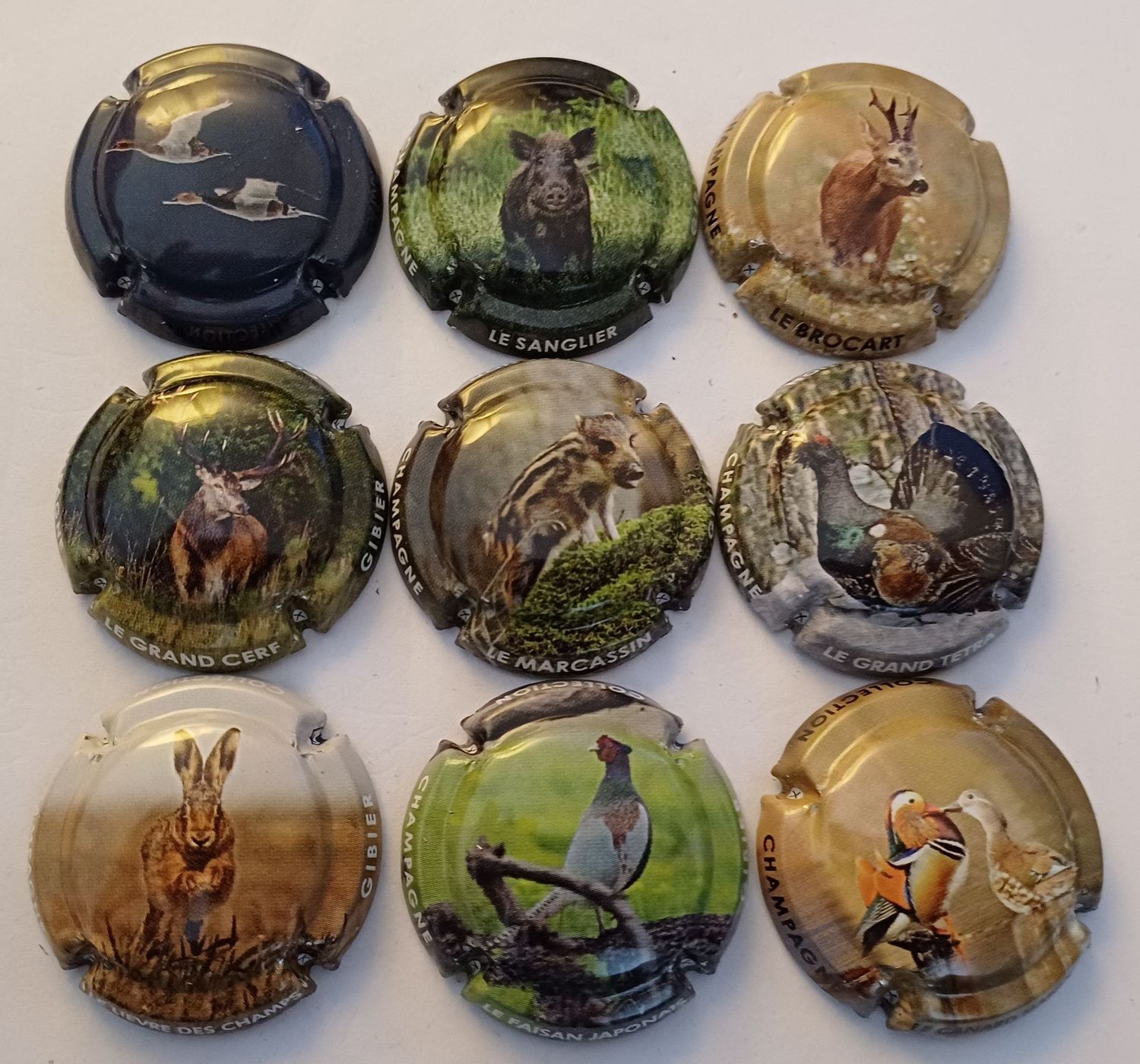 9 BELLES CAPSULES CHAMPAGNE GENERIQUE CUVEE CHASSE NEWS