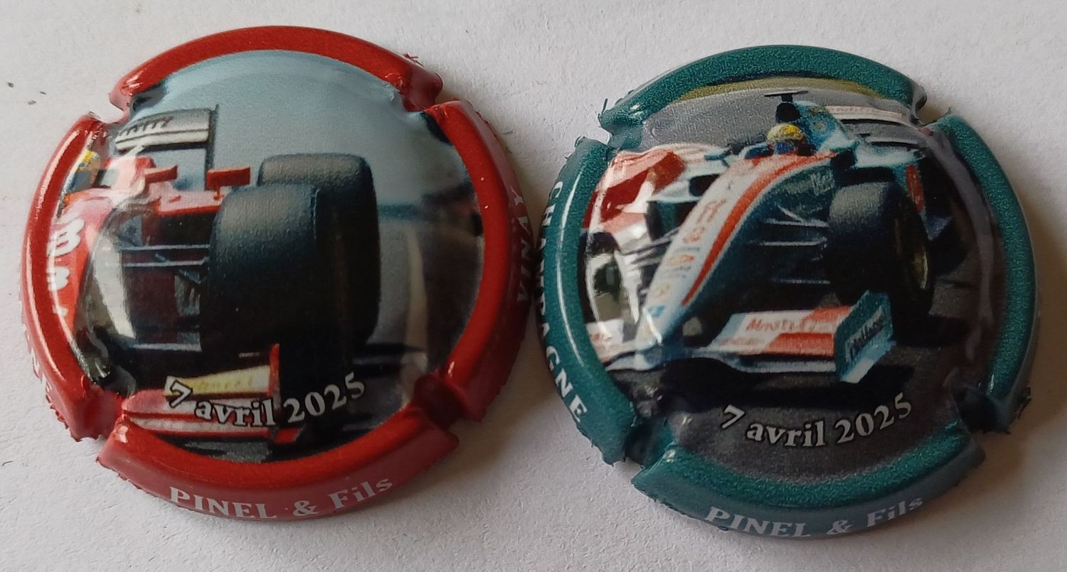 2 BELLES CAPSULES CHAMPAGNE PINEL & FILS FORMULE 1 NEWS