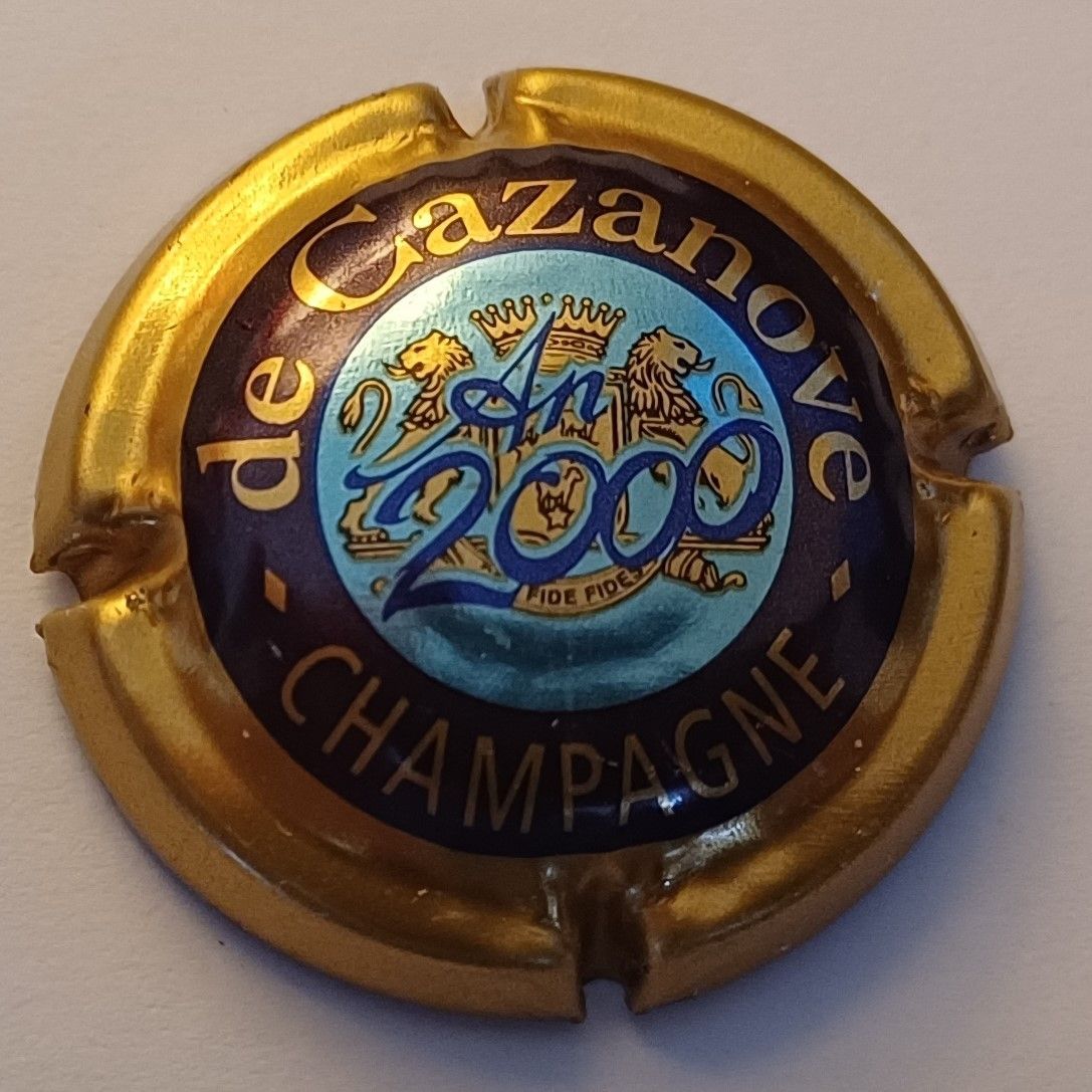 BELLE CAPSULE CHAMPAGNE DE CAZANOVE AN 2000 RÉF N°2 NEWS