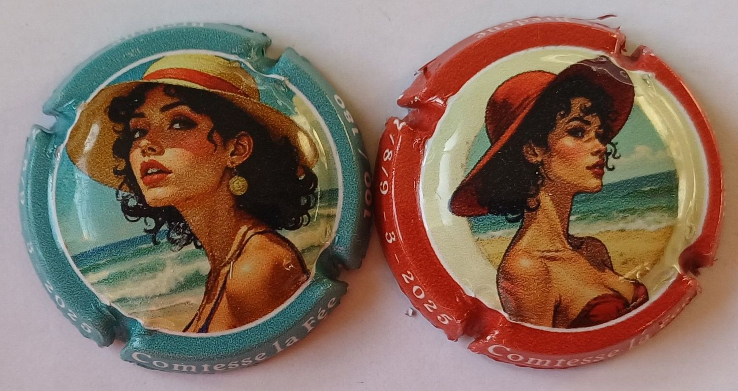 2 BELLES CAPSULES CHAMPAGNE COMTESSE LA FEE BREDENE 2025 180EX NEWS