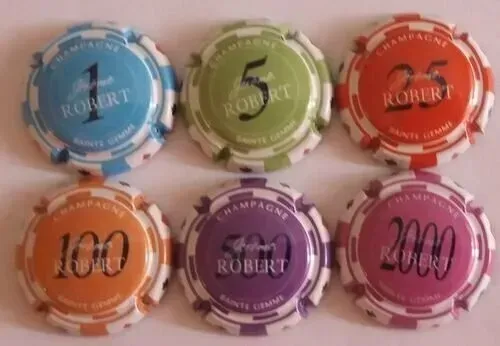 6 BELLES CAPSULES CHAMPAGNE ROBERT JEROME REF N°3 a 3e NEWS