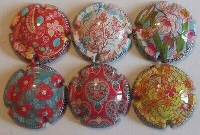 6 BELLES CAPSULES CHAMPAGNE BUFFET DAMIEN MANDALA REF N°10 a 10e NEWS
