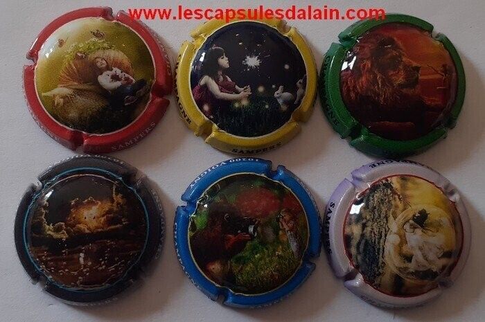 6 BELLES CAPSULES CHAMPAGNE SAMPERS FEERIQUE 2021 REF N°18 a 18e  NEWS