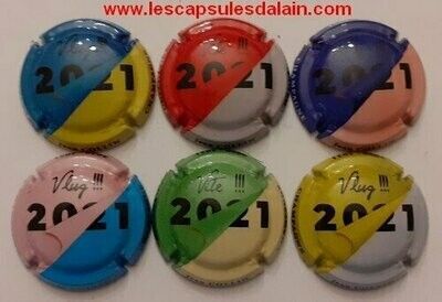 6 BELLES CAPSULES CHAMPAGNE COLLIN JEAN CUVEE VITE 2021 REF N°22 a 22e NEWS