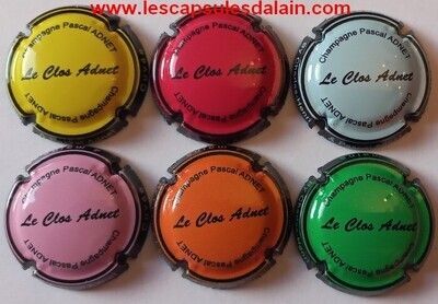 6 BELLES CAPSULES CHAMPAGNE ADNET PASCAL LE CLOS ADNET REF N°13 a 13e NEWS