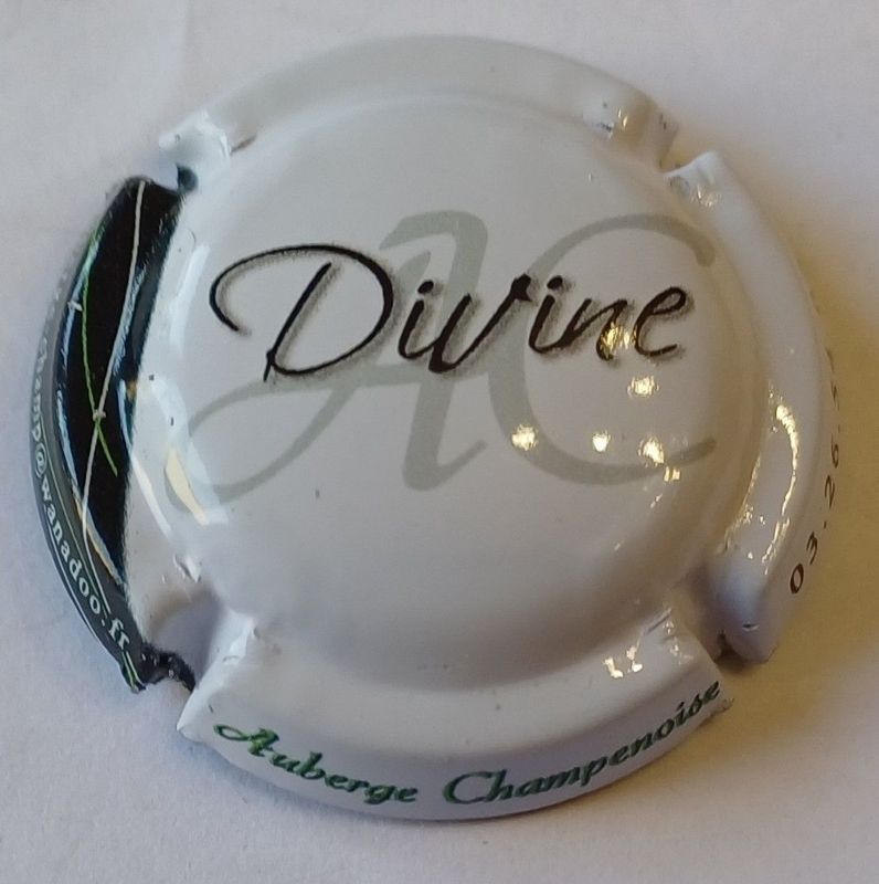 BELLE CAPSULE CHAM%AGNE AUBERGE CHAMPENOISE DIVINE REF N°14d NEWS