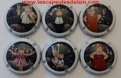 6 BELLES CAPSULES CHAMPAGNE GENERIQUE 7 FAMILLES FAMILLE DEMI SEC 2021 REF N°1119 a 1119e NEWS