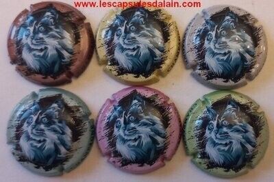 6 BELLES CAPSULES CHAMPAGNE GENERIQUE CHAT 2022 REF N°1278 a 1278e NEWS