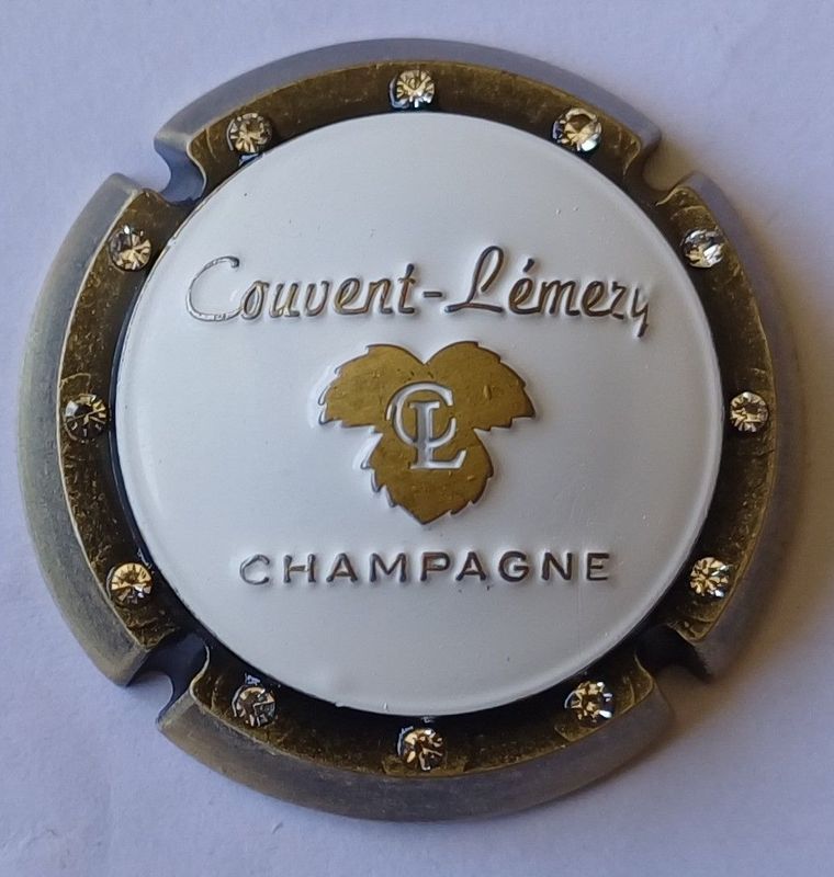 BELLE CAPSULE CHAMPAGNE BIJOU COUVENT LEMERY ARGENT AVEC STRASS 120EX NEWS