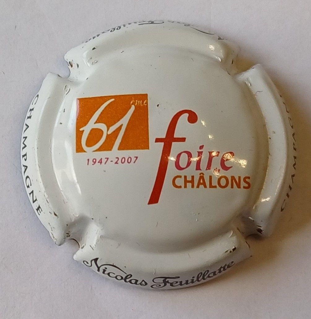 BELLE CAPSULE CHAMPAGNE NICOLAS FEUILLATTE 61eme FOIRE CHALONS REF N°48a NEWS