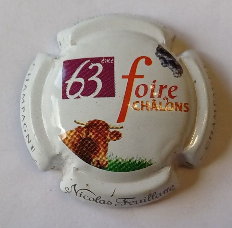 BELLE CAPSULE CHAMPAGNE NICOLAS FEUILLATTE 63eme FOIRE CHALONS REF N°48c NEWS