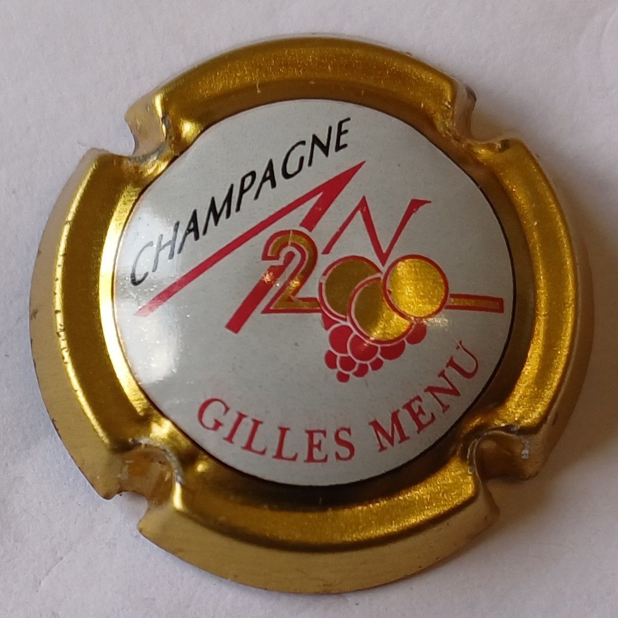 BELLE CAPSULE CHAMPAGNE GILLES MENU CUVEE AN 2000 RÉF N°617 NEWS