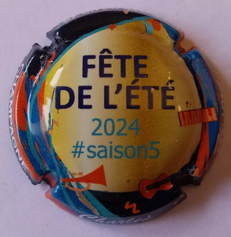 BELLE CAPSULE CHAMPAGNE SIX COTEAUX CHARLES HESTON FETE DE L'ETE 2024 REF N°53c NEWS