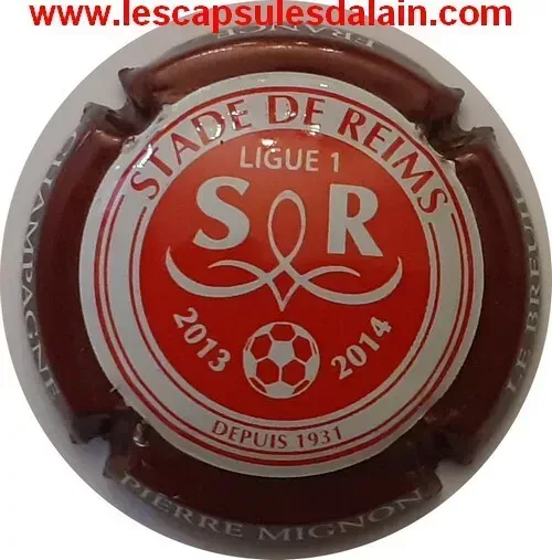 BELLE CAPSULE CHAMPAGNE PIERRE MIGNON STADE DE REIMS REF N°90c NEWS