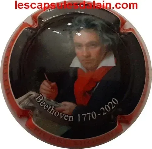 BELLE CAPSULE CHAMPAGNE PIERRE MIGNON BEETHOVEN CONTOUR ROUGE REF N°178 NEWS