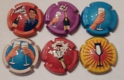 6 BELLES CAPSULES CHAMPAGNEPOIREL JEAN PIERRE T'CHIN REF N° 7 a 7e NEWS