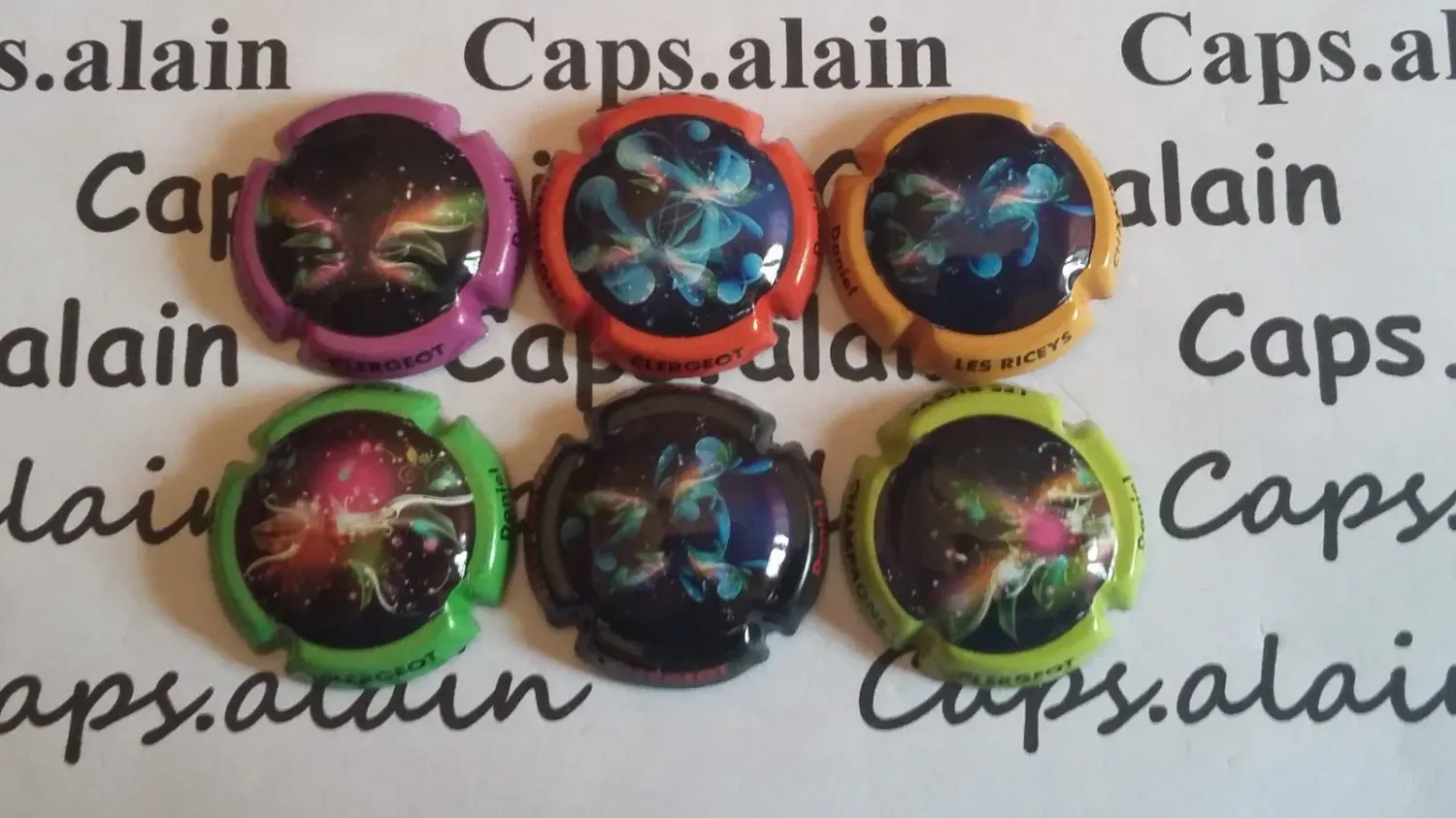 6 BELLES CAPSULES CHAMPAGNE CLERGEOT DANIEL REF N°36 a 36e NEWS