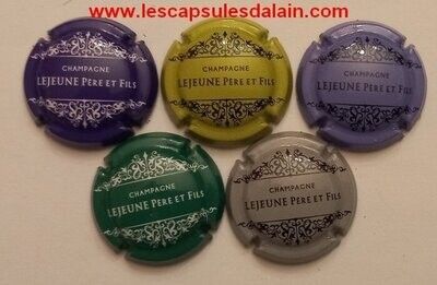 5 BELLES CAPSULES CHAMPAGNE LEJEUNE PERE ET FILS ECRITURE REF N°32 a 32d NEWS
