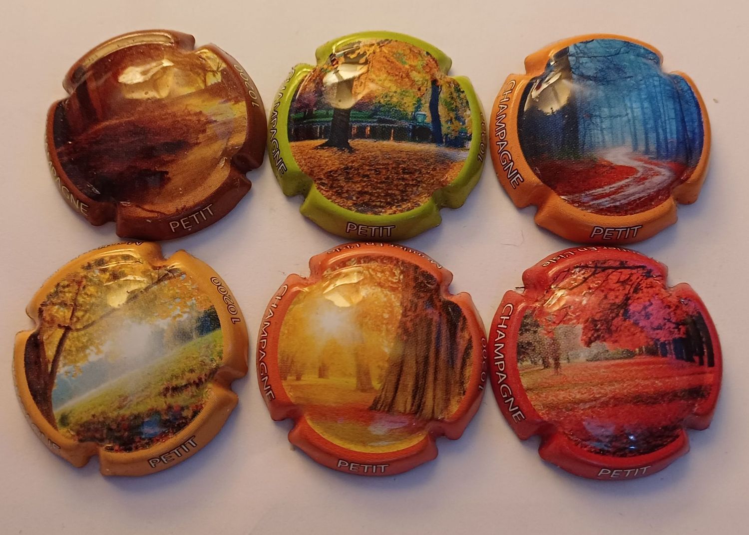 6 BELLES CAPSULES CHAMPAGNE PETIT J.P REF N°24 a 24e NEWS