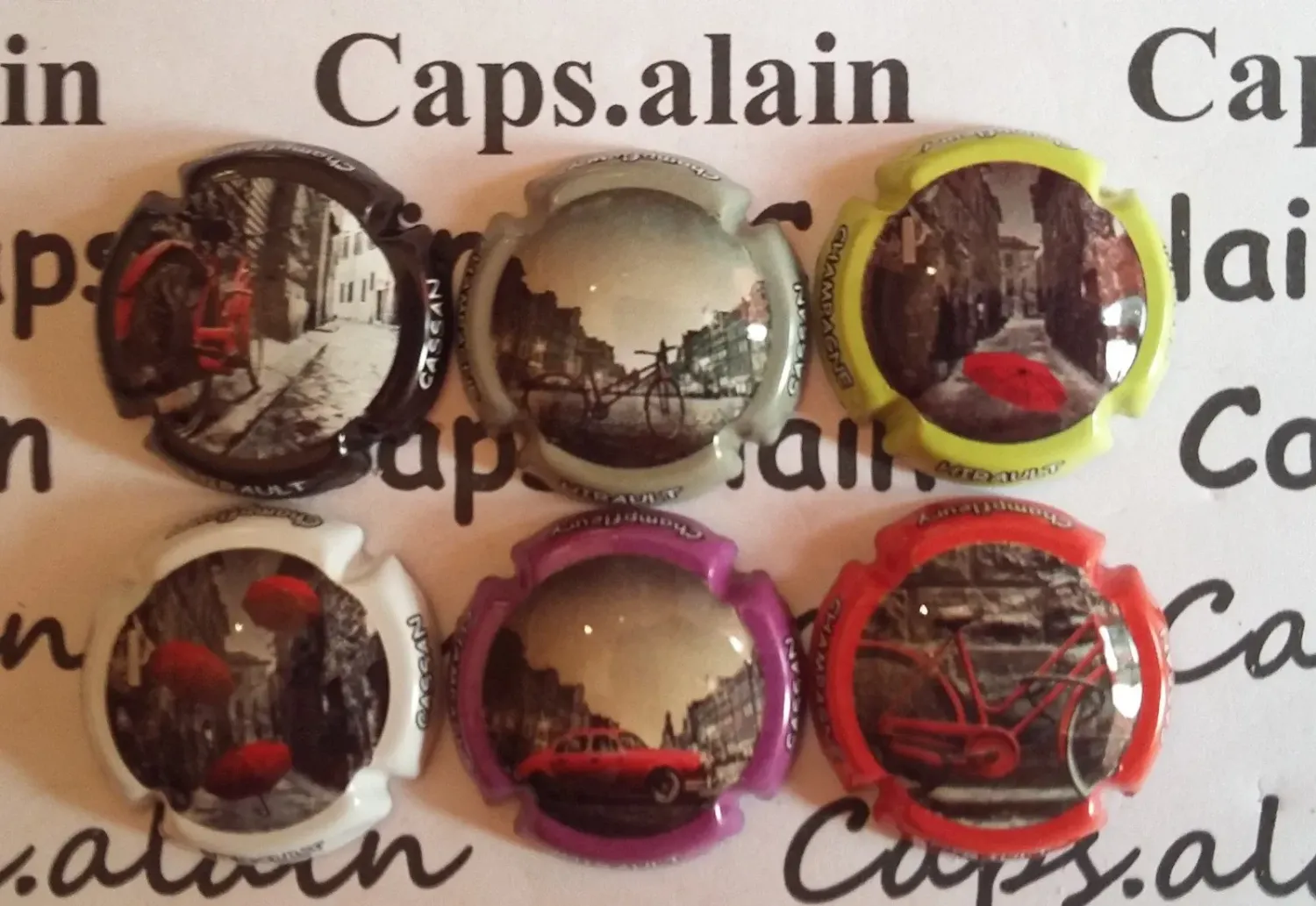 6 CAPSULES DE CHAMPAGNE HIRAULT CASSAN PARIS REF N°6 a 6e NEWS