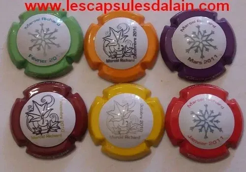6 BELLES CAPSULES CHAMPAGNE RICHARD MARCEL N°9 A 9e NEWS