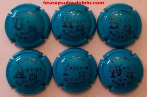 6 BELLES CAPSULES CHAMPAGNE URBAIN PERE & FILS REF N°21 a 21e NEWS