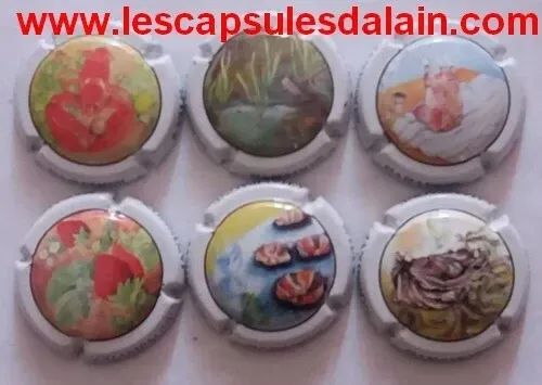 6 BELLES CAPSULES CHAMPAGNE JANISSON BARADON REF N° 46 a 46e NEWS