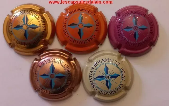 5 BELLES CAPSULES CHAMPAGNE BOURMAULT CHRISTIAN REF N°5 a 9 NEWS