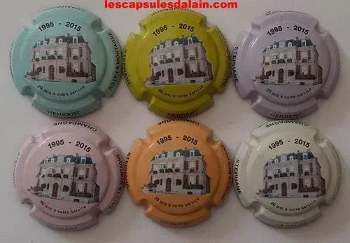 6 BELLES CAPSULES CHAMPAGNE HERBERT STEPHANE REF N°30 a 30e  NEWS