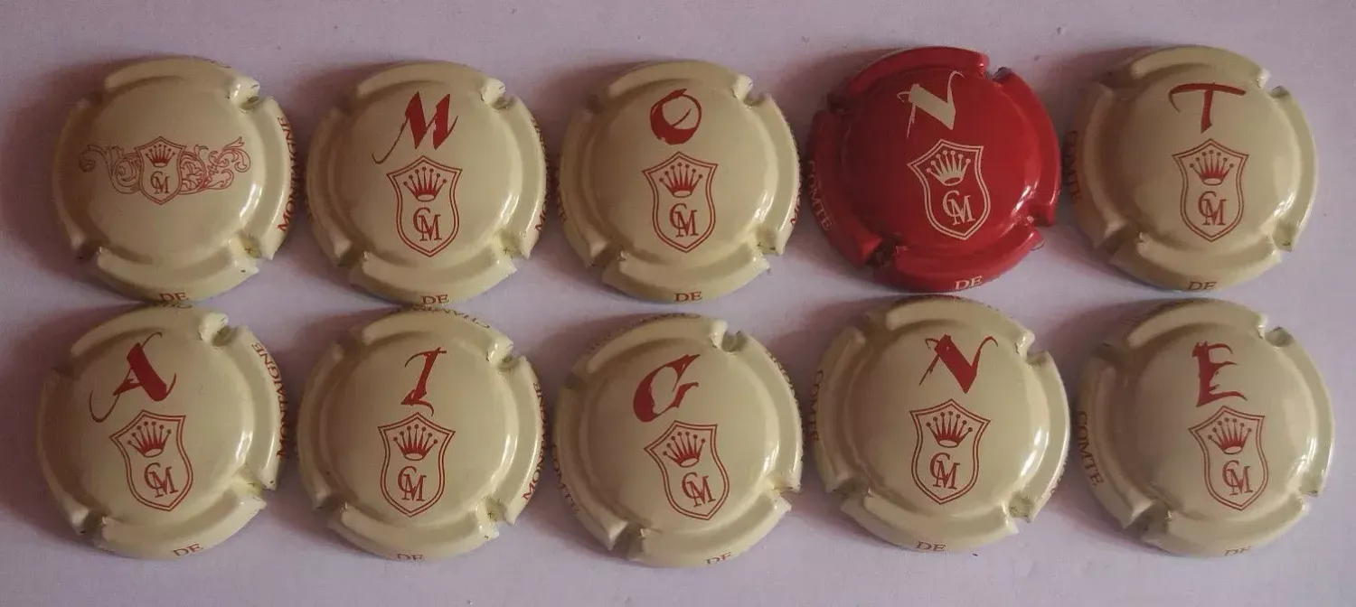 10 BELLES CAPSULES CHAMPAGNE COMTE DE MONTAIGNE PUZZLE REF N°1 A 10 NEWS