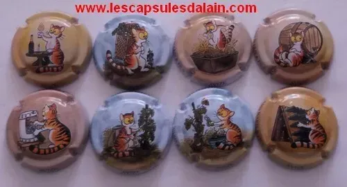 8 BELLES CAPSULES CHAMPAGNE WARIS ET FILS SERIE 866 PIDOU REF N° 12 a 12g NEWS