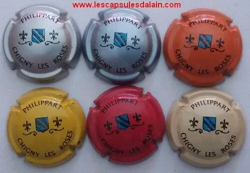 6 BELLES CAPSULES CHAMPAGNE PHILIPPART MAURICE REF N°2/3/57/58/59/60 NEWS