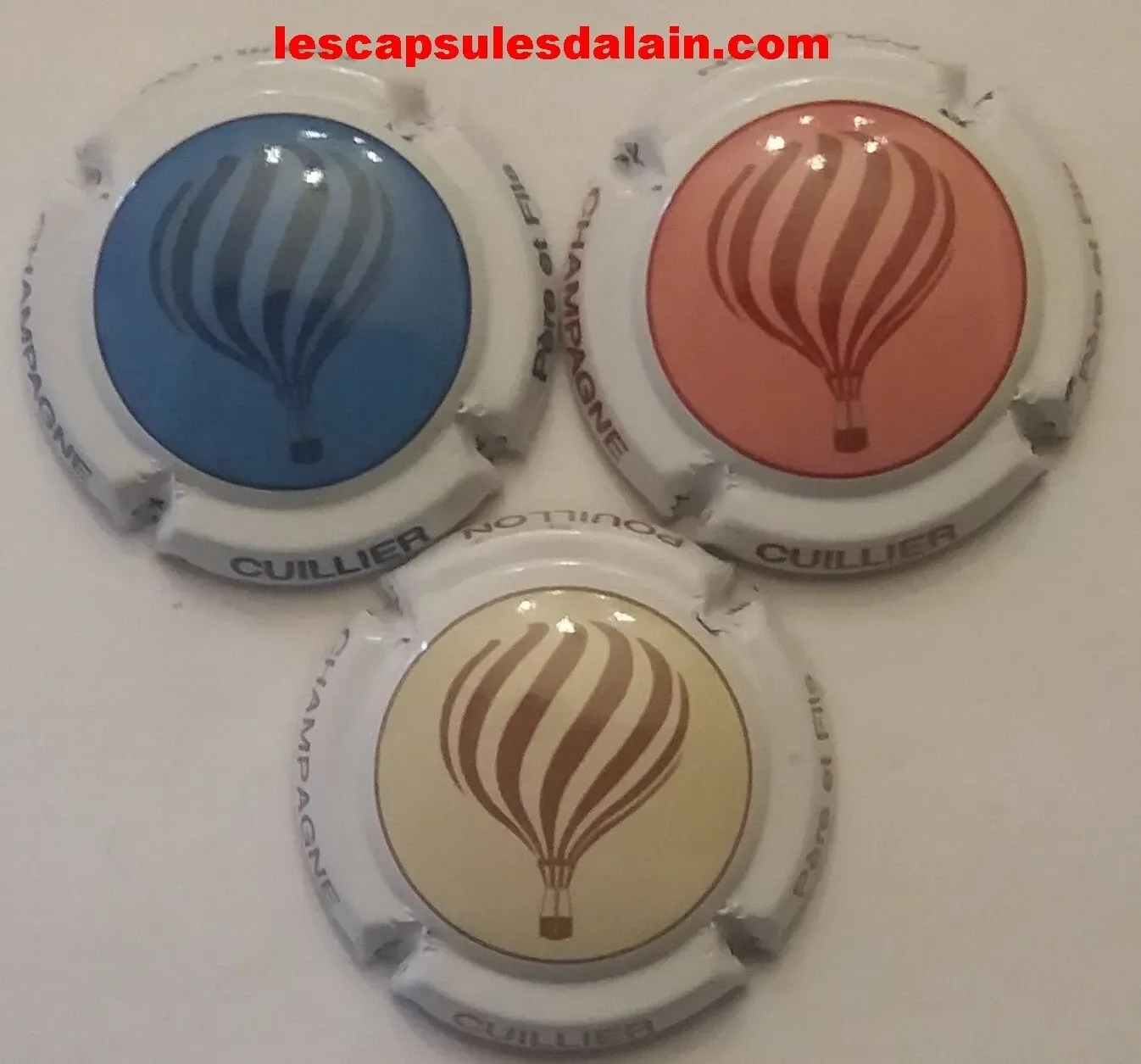 3 BELLES CAPSULES CHAMPAGNE CUILLIER PERE & FILS REF N°33 a 33d NEWS