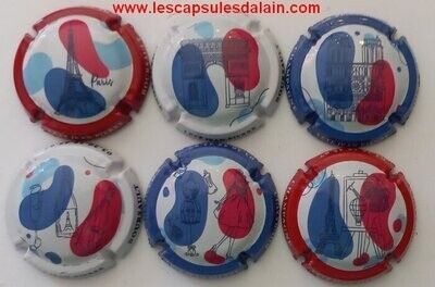 6 BELLES CAPSULES CHAMPAGNE LETE JEAN PIERRE PARIS 2022 REF N°25 a 25e NEWS
