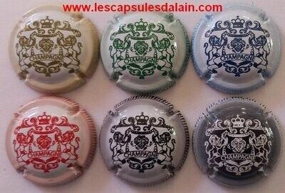 6 BELLES CAPSULES CHAMPAGNE GENERIQUE BLASON 2021 NEWS